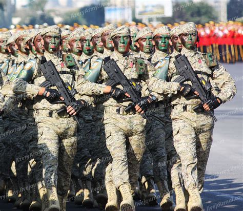 Azeri Special Forces troops marching through Azadliq Square in Baku at the 2013 Azerbaijan Armed ...