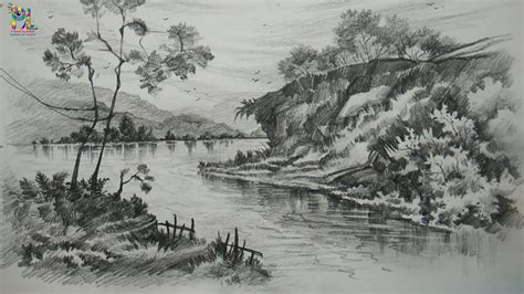 Shading Landscape Drawing at PaintingValley.com | Explore collection of ...