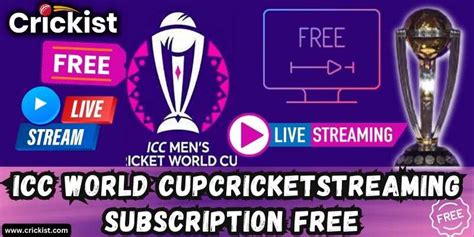 Watch ICC World Cup Cricket Streaming Subscription Free Live