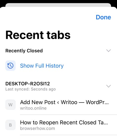 How to Reopen Recently Closed Tabs in Chrome iPhone