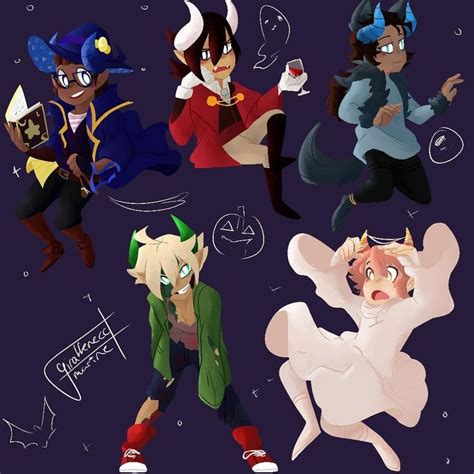 The boys in Halloween costumes! | Aphmau, Aphmau wallpaper, Aphmau characters