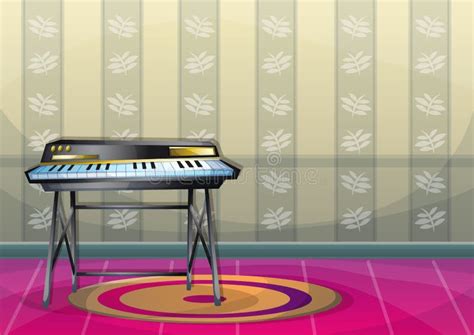 Cartoon Vector Illustration Interior Music Room with Separated Layers Stock Vector ...