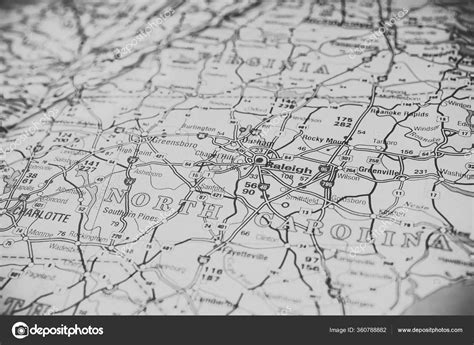 Raleigh Usa Map Travel Background — Stock Photo © aallm #360788882