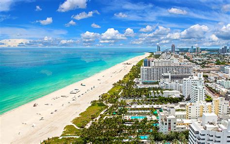 Miami Beach, resort summer, ocean, beach, Florida, Miami, USA, HD ...