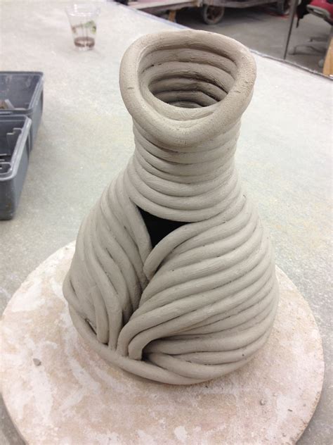 An odd coil pot I just finished. #ceramics #art | Coil pottery, Coil pots, Pottery designs