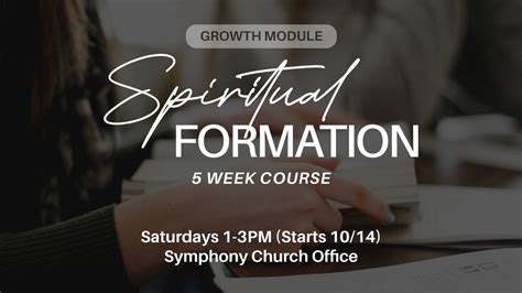 Spiritual Formation | Symphony Church