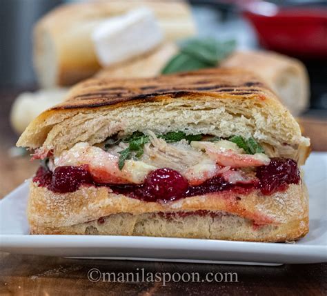 Turkey, Brie & Cranberry Grilled Sandwich - Manila Spoon