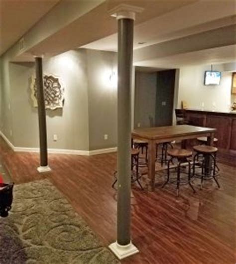 Lally Column Covers in Basement Remodel – Depot Digest