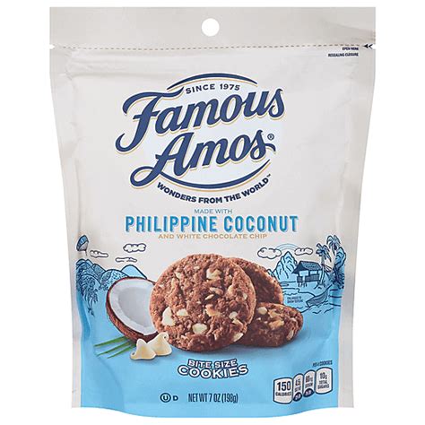 Famous Amos Cookies, Philippine Coconut And White Chocolate Chip, Bite Size 7 Oz | Shop ...