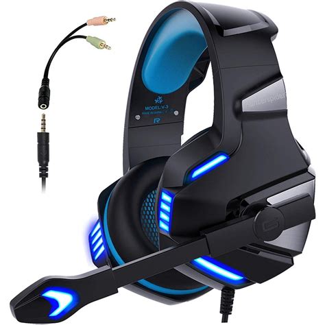 Micolindun Gaming Headset for Xbox One, PS4, PC, Over Ear Gaming Headphones with Noise ...