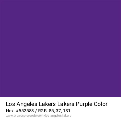 Los Angeles Lakers Brand Color Codes » BrandColorCode.com