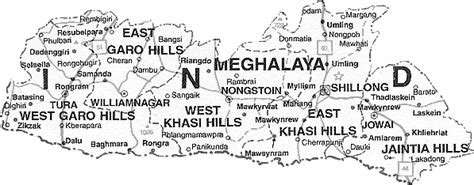 Tourist Guide Map Of Meghalaya - Best Tourist Places in the World