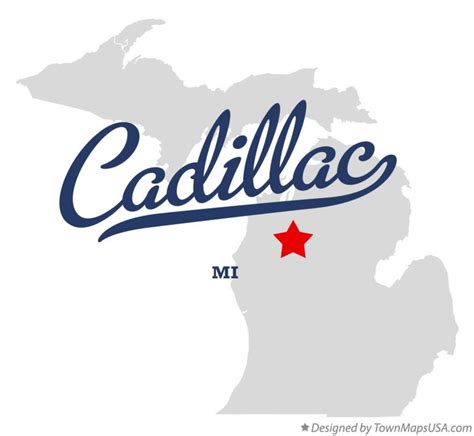 Map of Cadillac, MI, Michigan