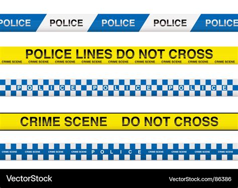 Police tape Royalty Free Vector Image - VectorStock