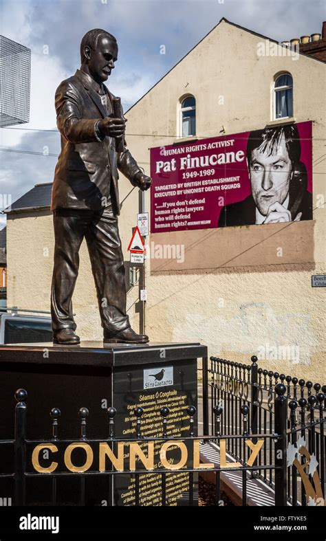 New James Connolly memorial statue on Falls Road, Belfast Stock Photo ...