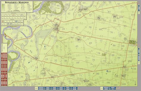 Kriegsspiel map for Battle of Marengo