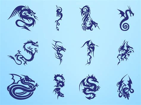 Dragon Tattoos Graphics Vector Art & Graphics | freevector.com