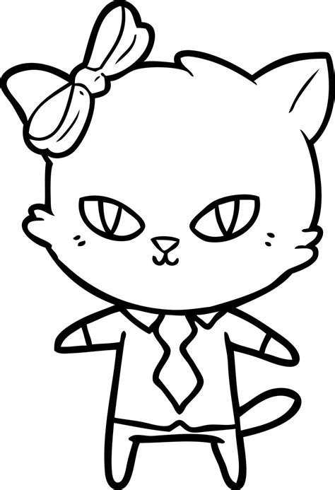 cute cartoon cat boss 12549863 Vector Art at Vecteezy