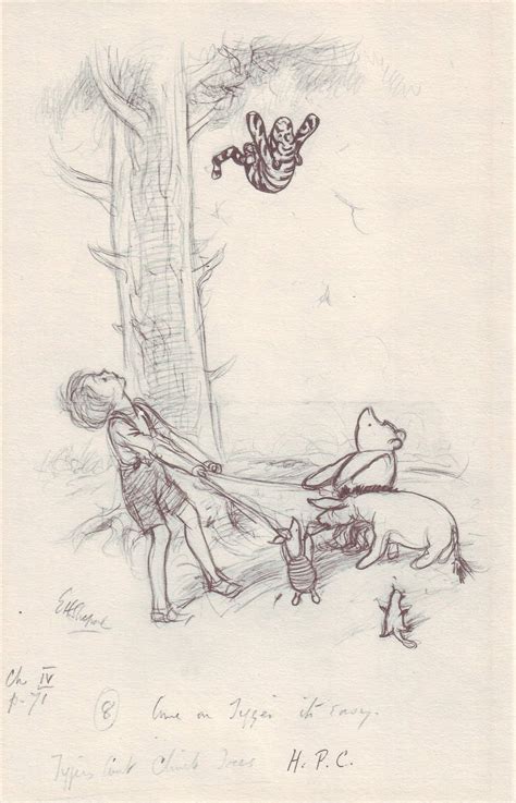 Original Art Stories: Winnie The Pooh Pencil Sketches