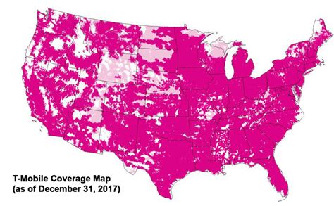 T-Mobile Projected Coverage Map by Dec 31 2017 : tmobile