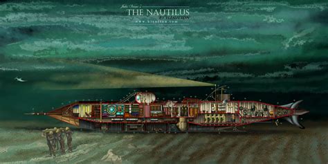 The Nautilus painting, Jules Verne, fantasy art, Nautilus, submarine HD ...