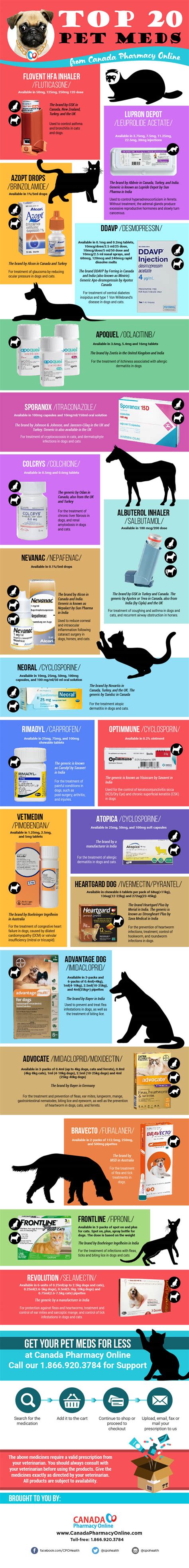 Top 20 Pet Meds [Infographic]