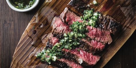 Grilled Beef Skirt Steak With Onion Marinade and Chimichurri | Oregonian Recipes