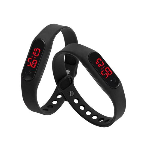 Compre Luxury Led Reloj Digital De Silicona Pantalla Táctil Relojes Deportivos Pulsera Wristwtch ...