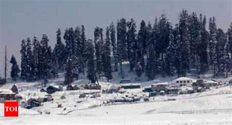 Snowfall in Gulmarg; slight respite from cold in Kashmir valley | India News - Times of India