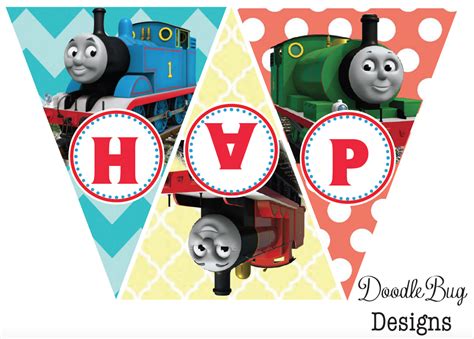 DoodleBug Designs: Thomas The Train Birthday Banner {Free Printable}