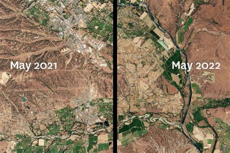 California drought: Before and after satellite images show devastating impacts