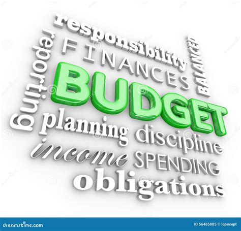 Budget 3d Word Collage Planning Finances Spending Saving Money Stock Illustration - Illustration ...