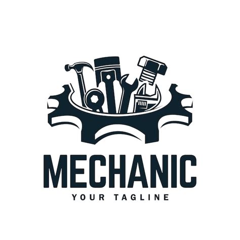 Premium Vector | Vintage mechanic logo vector illustration