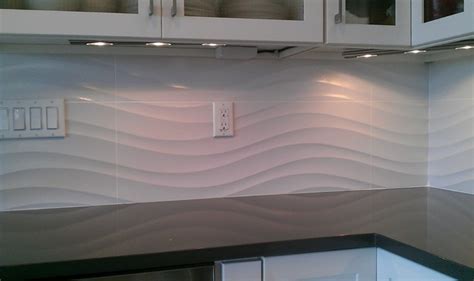 Kitchen Backsplash - Wave Panel Tile - Contemporary - Kitchen - Austin ...