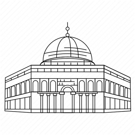 Al Aqsa Masjid Coloring Page Sketch Coloring Page