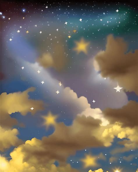 Stunning Heavenly Night Blooming Sky in the Style of Charles · Creative ...