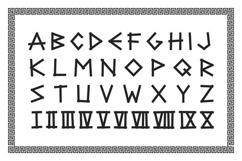 Ancient latin letters with numerals