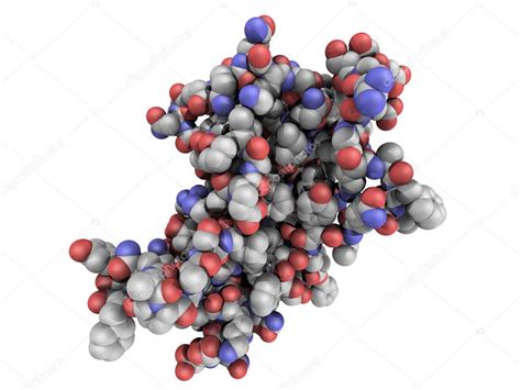 Estrutura química da hormona de crescimento humano (hGH, somatotropina) m — Fotografias de Stock ...