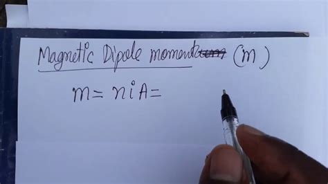 Magnetic dipole moments SI unit and dimensional formula - YouTube