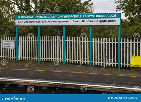 Llanfair PG in Wales - Longest Place Name in Europe Editorial Image ...