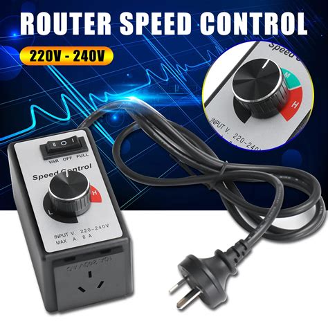 220V 240V 8A Motor Electrical Speed Control Governor Variable Fan Speed Controller Router AC ...