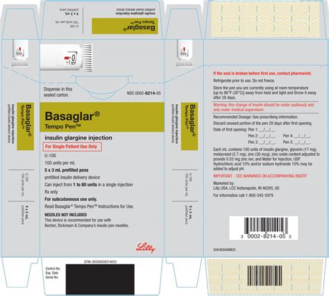 BASAGLAR KWIKPEN- insulin glargine injection, solution BASAGLAR TEMPO PEN- insulin glargine ...