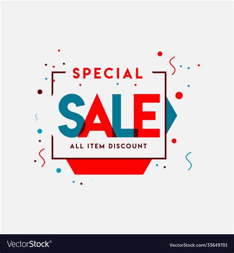 Special sale all item template design Royalty Free Vector