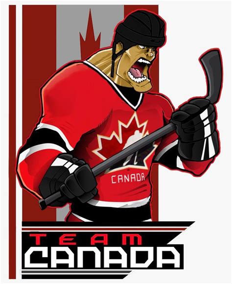 Team Canada Cartoon | Team canada, Hockey posters, Canada hockey