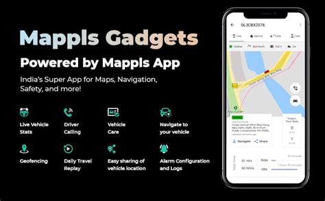 Mappls Lx12 Car, Bike GPS Tracker by MapmyIndia | Live Satellite +2g ...