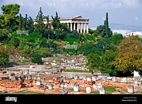 Agora Temple of Hephaestus Athens Greece Museum Stock Photo - Alamy