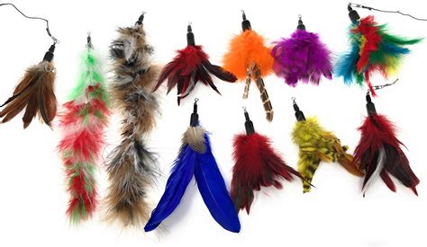 Cat Feather Toy Cat Teaser Wands Interactive Toys For Kitty Retractable ...