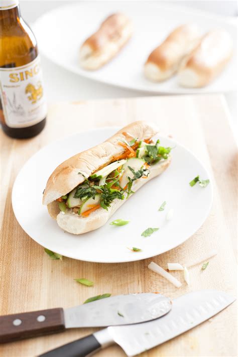 Spicy Vegetarian Tofu Bahn Mi Sandwich — Healthfully Ever After