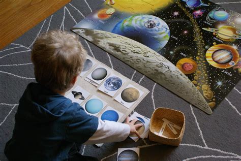 What about this Montessori science activity to work on Solar System ...