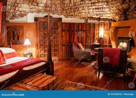 Luxury African Tribal Hut Interior Decoration with Old Vintage Wooden ...